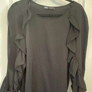 Black satin Zara dress